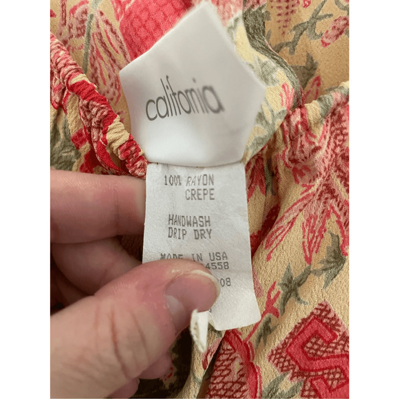 Vintage Zoe California Women's Bloom Floral Flowy Wide Leg  Boho Pants - Picture 4 of 5